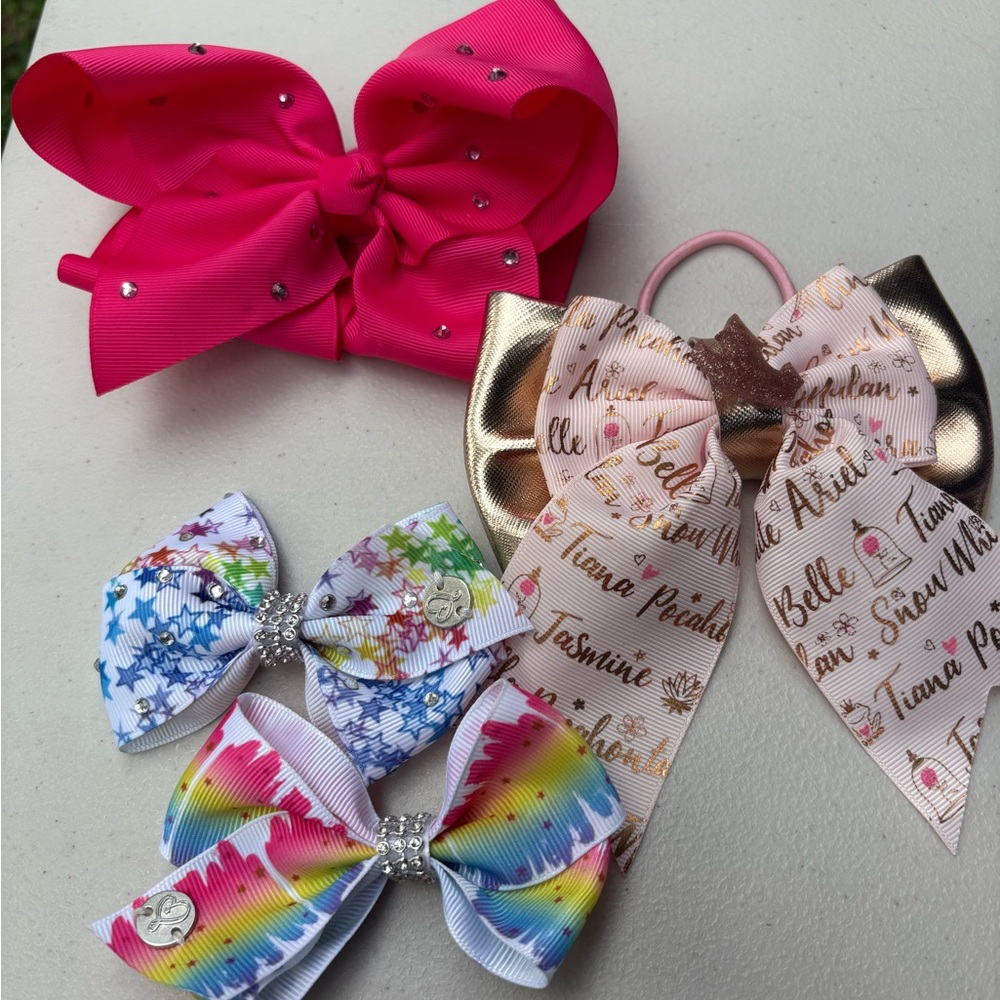 Colorful Kids Hair Bow Set of 4